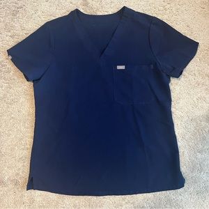 FIGS Navy Catarina Scrub Top